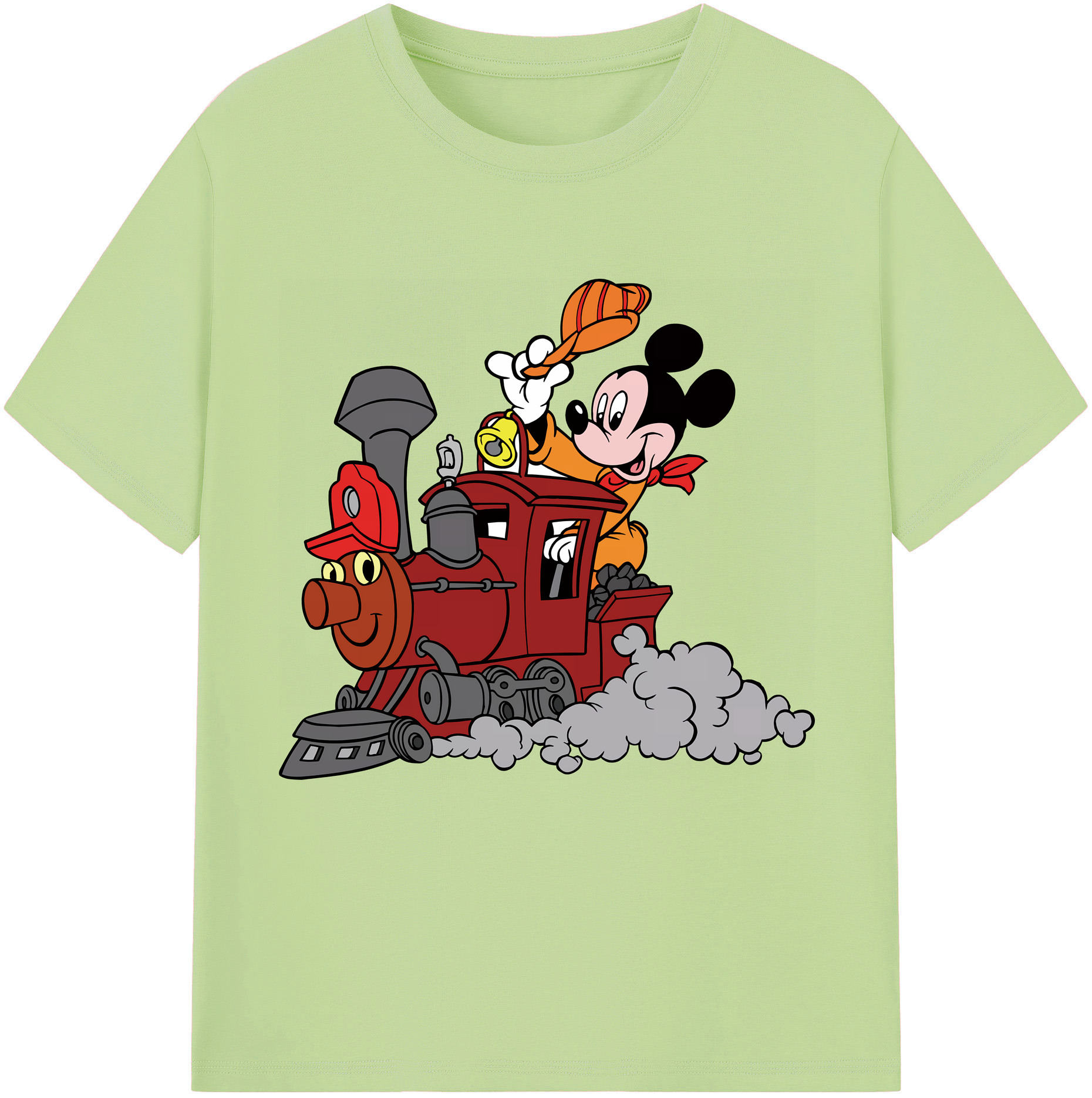 （画像用） ミッキーマウス Mickey Mouse 綿100％半袖Tシャツ（フロントプリント）